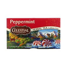 Celestial Seasonings 셀레셜 허벌티 페퍼민트 카페인 무함유 티백 디카페인차, 32g, 20개, 1개