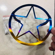 CJ Ebike 燒鈦燈罩 頭燈燈罩 星星線條 適用多款頭燈 輕巧耐用 提升照明質感, 1個, Star