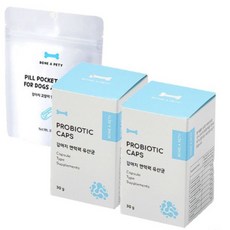 본아페티 면역력 유산균 프로바이오틱 캡스 60정 2개+알약 급여용 필포켓 100g, 2개, 500mg