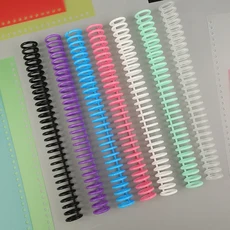 A4 34 홀 루스 리프 노트북 바인딩 링 코일 링 대용량 버클 링 플라스틱 바인더 링 Accesorios Notebook, 01 빠른, 02 Pink 25.4mm 5pcs