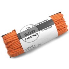 550 PARACORD 550反光傘繩 7芯傘繩軍規拉力4mm反光繩, 橙黃色, 1個