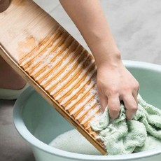 대나무빨래판 손세탁 대나무 빨래판 60x20cm 라운드 세탁용품, 1개