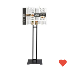 메뉴판 거치대 카페 식당 안내판 스탠드 2기둥 행복하게 사는거야