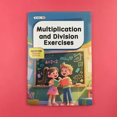 48페이지 내구성 있는 산수 연습장 - 곱셈과 나눗셈 위한 부모 교육 자료 3학년, 01 a book