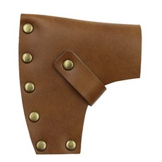 헤드 시스 커버 보호용 도끼 손잡이 내구성 가죽 도끼 구멍, Brown, 1개