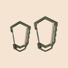 CARGO D型登山扣 (承重100kg / 鋅合金 / 啞光黑/沙色/軍綠), 軍綠色, 1個