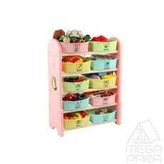 메가파라 쿠쿠토이즈 펀 5단 정리함 핑크색 유아용품