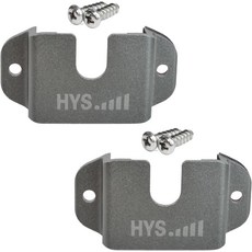 HYS 단일 측면 라디오 차량 거치대 범용 아마추어 CB 마이크 홀더 마운트 키트나사 포함 핸드헬드 VHF UHF 라디오용 어깨 스피커 마이크검정색1개, 2pcs_Gray, 회색