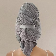 라베코 극세사 헤어타월, 그레이, 1개