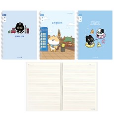 모닝글로리 1500 초등 스프링 영어노트 넓은칸 A (10줄) 초등영어노트어노트, 1개, 랜덤발송