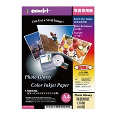 colorjet 防水噴墨亮面相片貼紙90磅 高解析度亮面相紙 防水耐用 色彩鮮明, 4*6