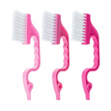 Slick- Window Track Cleaning Brush 3 Pack Shades of Pink Ergonomic Handle Built-in Scraper Mu, Slick- Window Track Cleaning B