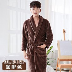 法蘭絨睡袍 舒適親膚
