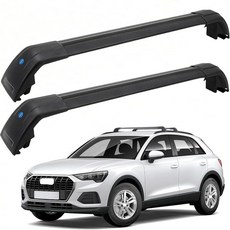 SYDSZ 크로스 바 루프 랙 아우디 Q3 F3 2019 2020 2021 2022 2023 2024 2025 2026 플러시 사이드 레일 튼튼한 알루미늄 루프탑 수하물, 아우디 Q3 F3 2019-2026과 호환 가능