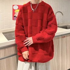 毛衣男秋冬季上衣長袖圓領防寒保暖防風休閒日常運動工作通勤商務男裝紳士寬鬆大碼韓版打底內搭修身彈性柔軟簡約毛線衣大學T過年聖誕紅色針織上衣發熱衣仿羊毛衣格子毛衣男多巴胺色系港風潮流時尚休閑寬松舒適百搭美