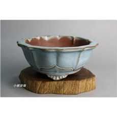 小樹安每 中國盆缽 水藍釉蓮花鉢 16cm 宜興陶瓷沙拉碗, 1個