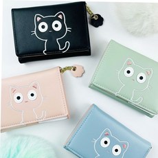 어린이지갑 왕눈 고양이 파스텔 여성 지갑 4COLOR