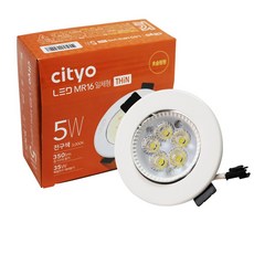 씨티라이팅 LED MR16 할로겐 3W 5W 7W, 1개, 전구색, L3.씨티 MR일체형 LED5W