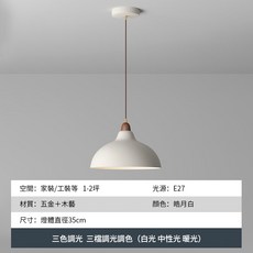 【鼎耀照明】吊燈 餐廳吊燈 日式吊燈 侘寂風吊燈 簡約吊燈 北歐吊燈 房間吊燈 現代吊燈 LED吊燈 床頭吊燈 吧臺吊燈, 35公分-三色變光