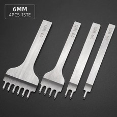 프리킹 아이언 치즐 가죽 공예 바느질 도구 프롱 간격, 1개, 4. 6mm-1Set