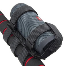 휴대용 바이크 골프 카트 스피커 마운트 - JBL Flip 6 Charge 5 시리즈 블루투스 스피커용 조절 가능한 스트랩 홀더 자전거 스쿠터 UTV ATV 오토바이의 난간 또, 블랙 Grained Max