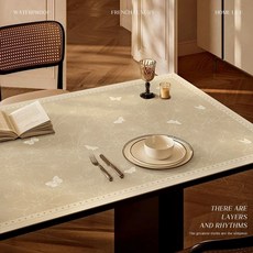 300 5000 식탁상판매트 상판 식탁패드 테이블, 1개, 70x70cm, 플로럴 아일랜드 버터플라이 섀도우