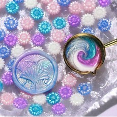 봉투 봉인 스탬프 왁스 알 초대장 혼합색상 100개 1팩, 1개, 10