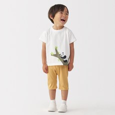 [무인양품] 베이비 동물 프린트 크루넥 반소매 반팔 티셔츠 CC25VA5S 키즈 477169