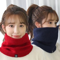 남녀공용 5컬러 보들보들 니트 기모 안감 방한 넥워머 nar+71093PN, 레드와인