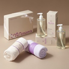 튼튼맘스 비오틴 비건 임산부샴푸 선물세트, 헤어 드라이 타올 (아이보리), 1개, 400ml