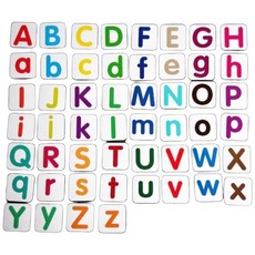 字母練習磁片組：大小寫英文字母認知教學，磁性字母遊戲，幼兒英語學習教具, 52個, 52pieces