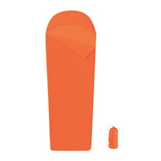 MAPLEAF 초경량 슬리핑 라이너 컴팩트 속건성 먼지 방지 부드러운 내부 침낭 세탁 가능 실내 실외 캠핑 호텔 유니섹스, 1개, Orange