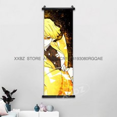 귀멸의칼날 아크릴스탠드 귀칼 장식 스크롤 그림 Himejima Gyoumei 벽 예술 Tomioka Giyuu 홈 Rengoku Kyoujurou 애니메이션 포스터, [00] 25x75cm(10x30inch), [68] gmzr14-27