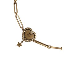 크리스찬 디올 중고 2017-2025 골드 도금 크리스털 자디올 하트 펜던트 코스튬 네크리스