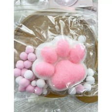 초대형 고양이 발바닥 실리콘 DIY 타바 스퀴시, 1개, C. 대형 화이트 플러시 고양이 발 약 CM