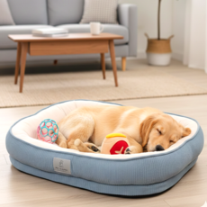 런레이더 미끄러움방지 반려동물 꿀잠 방석, 1개, 스카이 블루