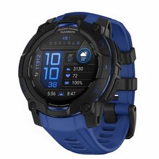 가민 인스팅트 3 슈퍼노바 AMOLED 아웃도어 스마트워치, 블랙 + 볼트블루, 45mm, GPS + 블루투스