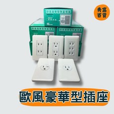 馬綺MAGIE 歐風豪華型 插座面板 雙插座附蓋板 125V 15A 接地插座, 1個, CS-109 H型雙插座,1個