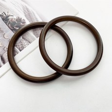 헤세드 [3컬러] 14cm 원형 우드링 우드핸들 가방손잡이(1쌍), 브라운, 1개