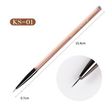 日系水晶拉線筆 凝膠彩繪畫線工具, 1個, 01-短線筆