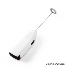 自動打蛋器泡沫攪拌器電動奶泡器，便攜式廚房工具，輕鬆製作綿密奶泡, 1pc 白色