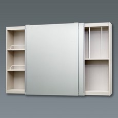 모카바스 전면 거울 슬라이드 도어 욕실 수납장(1200X800), 아이보리, 1개