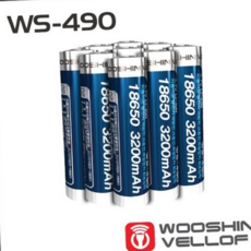 루체트리 배터리 3200밀리암페아18650충전 WS-490 건전지 우신벨로프, 1