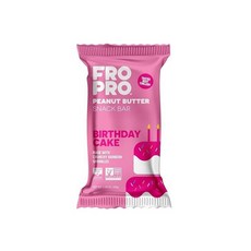 FROPRO 스낵 바 - 땅콩 버터 글루텐 프리 유제품 콩 GMO 식물 기반 단백질 갈망할 만한 가치가 있으며 이동 중에도 훌륭함 | 피스타치오 크런치 12팩, 6개 (1팩), 생일 케이크