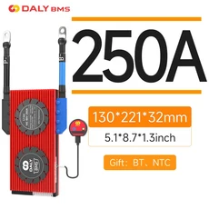 Daly 스마트 BMS 리튬 이온 7S LiFePo4 4S APP 8S 24V 16S 병렬 블루투스 태양 에너지 인버터 보조베터리, 09 LiFePO4 16S 48V BMS, 05 250A BT