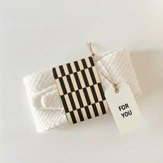 잇츠K 수묵 패턴 띠지 / 포장용 띠라벨 / 띠종이, 100매입, (브러시 체크)