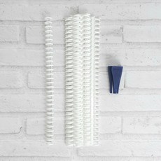 펜엔샵 30공 루즈링 제본링 바인더링 루즈리프 30개 지퍼1개, 12mm, 마카롱 화이트