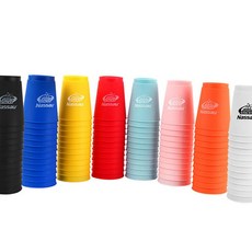 일프로 - 스포츠 스택스 12개입 컵쌓기 보관가방 IQ EQ, 레드