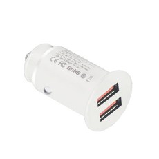 PD QC車用充電器 USB PD 5A iPhone車充 Type-c快充, 雙USB 白色, MCK-QS1
