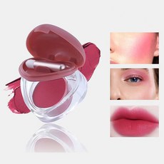 립앤치크 하트형 립무드 립스틱+블러셔, 1개, 02어디 오렌지